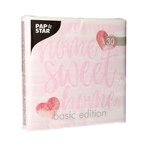 PAPSTAR 30 Servietten, 3-lagig 1/4-Falz 33 cm x 33 cm "Cosy Home"