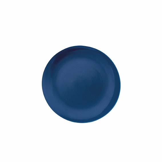 Teller flach coup 21 cm - Form: Simply Coup -, Dekor 66279 ozeanblau - aus Porzellan., Hersteller: Eschenbach. "Made in Germany".