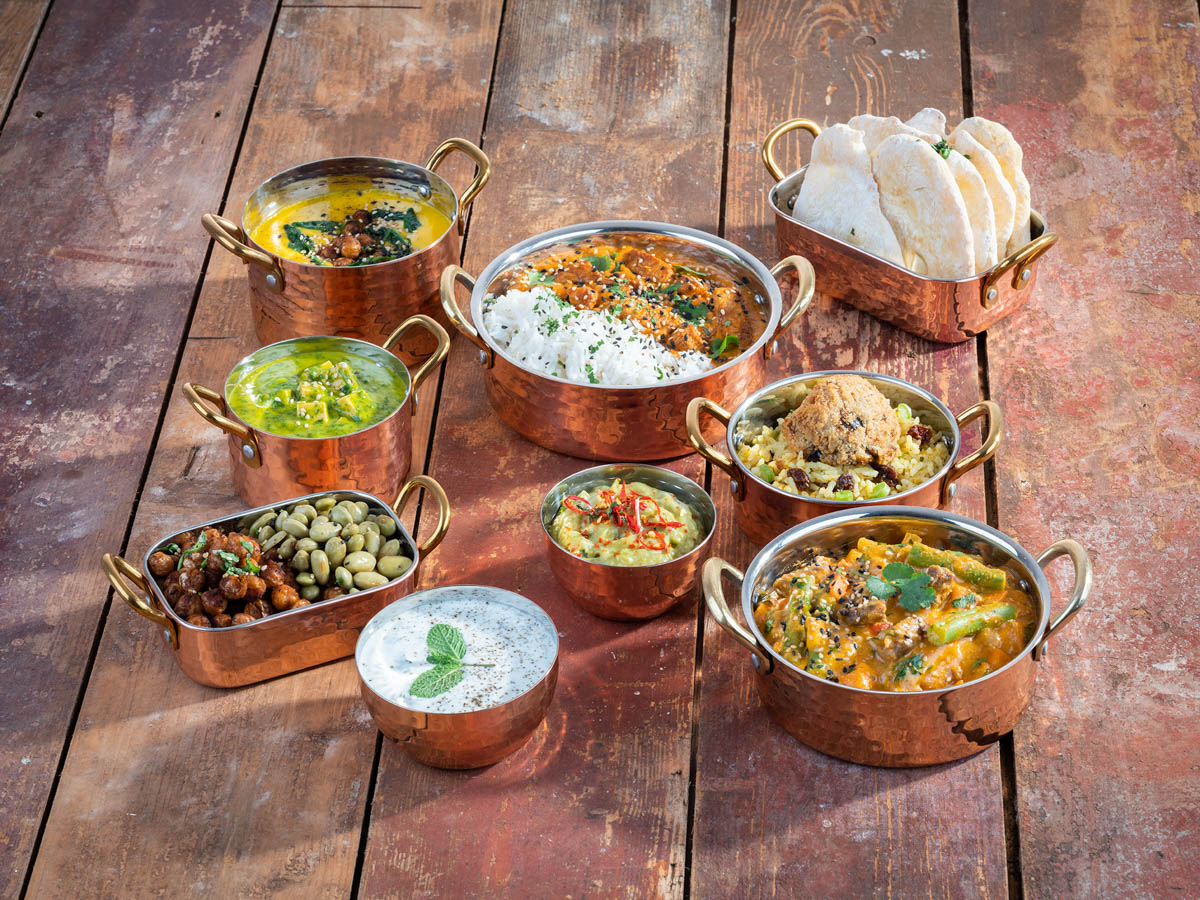 Serviertöpfchen -MUMBAI-, Ø 9 cm, H: 5,5 cm, Edelstahl, Kupfer-Look, gehämmerte Oberfläche, 0,3 Liter,