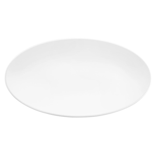 Seltmann Servierplatte oval 33x18 cm, oval, Form: Life, weiss5017 Phantom Black, hohe Kantenschlagfestigkeit, Made in Germany