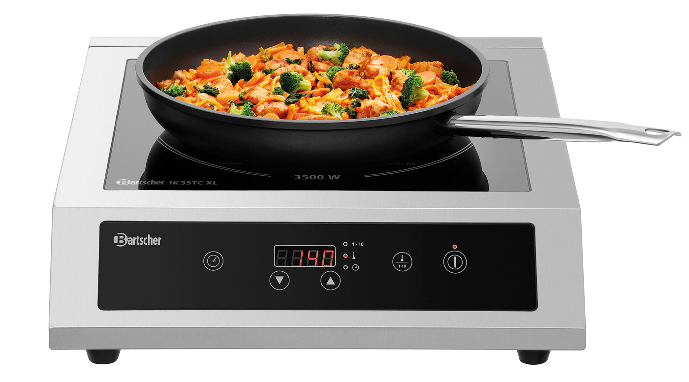 Bartscher Induktionskocher IK 35TC XL | AnzahlTemperaturstufen: 10 | Maße: 44 x 54 x 12,5 cm.Gewicht: 9,1 kg