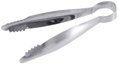 Eiszange aus Edelstahl, außen matt poliert Länge: 14 cm