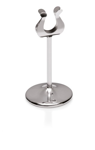 Bankettkartenständer. Chromnickelstahl.