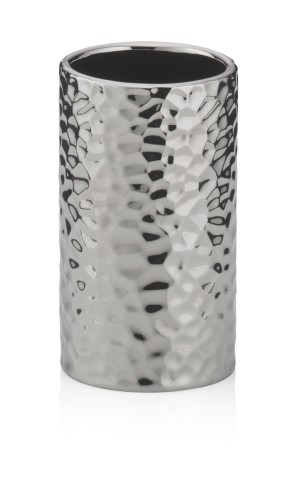 Becher Sterling Keramik silber glänzend 11,0 cm 6,5 cm von Kela