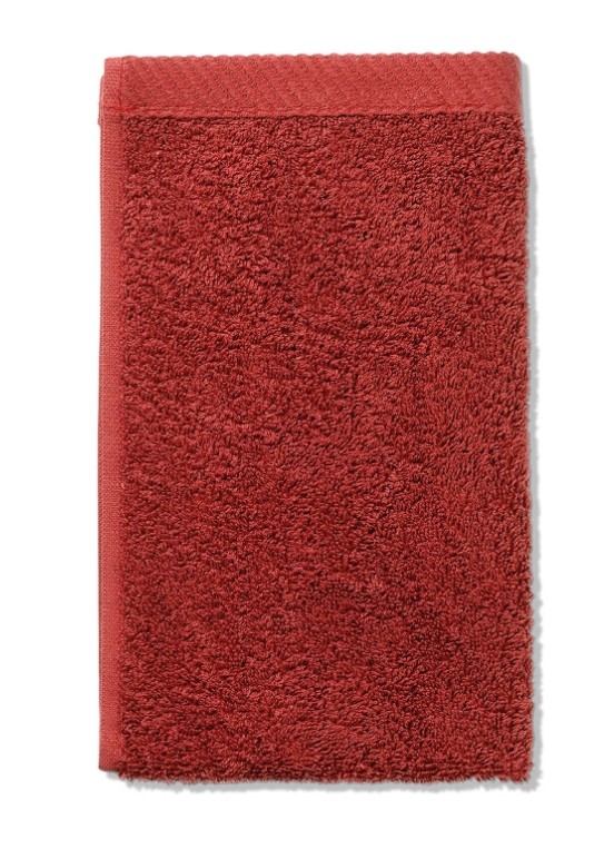 KELA Gästetuch Ladessa, 100% Baumwolle, Farbe: Kaminrot