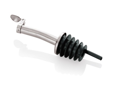 Ausgießer. Edelstahl / Polyethylen. mit Verschlussklappe und Belüftungsrohr.