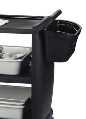 Carlisle Besteckbehälter für Servierwagen aus Polycarbonat, schwarz Maße: 46 x 28 x 28 cm