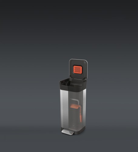 Joseph Joseph Titan 20 - Abfalleimer mit integrierter Pressvorrichtung, 20 Liter - Edelstahl