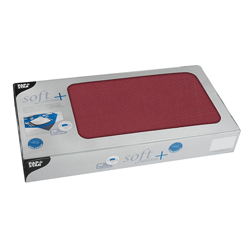 20 Mitteldecken, stoffähnlich, Vlies "soft selection plus" 80 cm x 80 cm bordeaux von Starpak