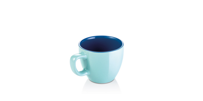 Espressotasse CREMA SHINE, azurblau