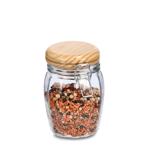 Vorratsglas m. Bügelverschluss, 800 ml. Ø: 110 mm. Höhe: 160 mm.