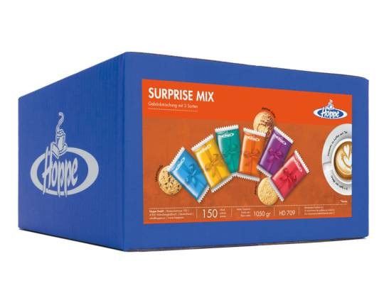 Hoppe Gebäckmischung SURPRISE MIX Inhalt: 150 Stck. à 7 gr. je Karton Jeder Keks einzeln hygienisch verpackt