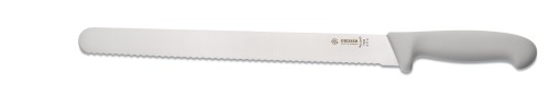 Aufschnittmesser 31 cm, Wellenschliff, weiß Giesser - Made in Germany