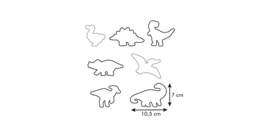Ausstechformen Dinosaurier DELÍCIA KIDS, 7 St.