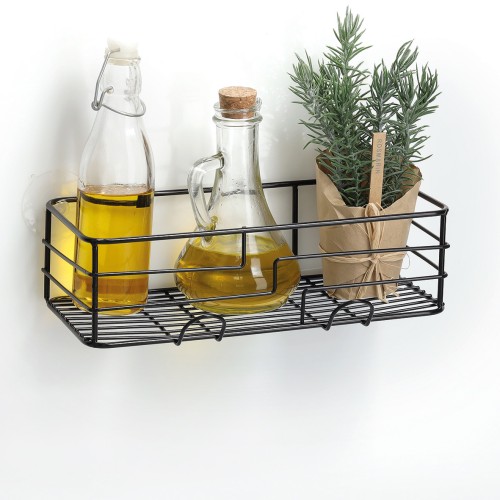 Badregal, Metall, schwarz.