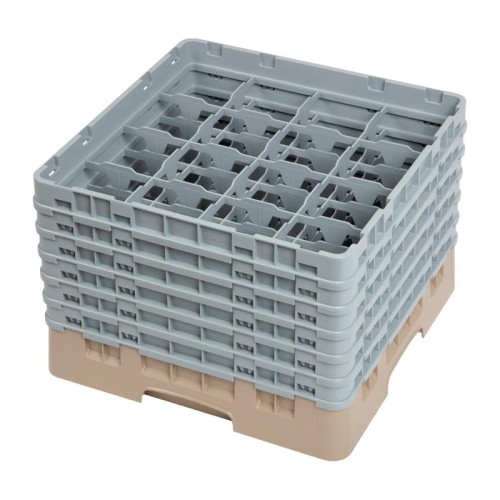 Cambro Gläserspülkorb beige mit 16 Fächern max Glashöhe 29,8cm. Dieser Gläserspülkorb bietet optimalen Schutz für Ihre