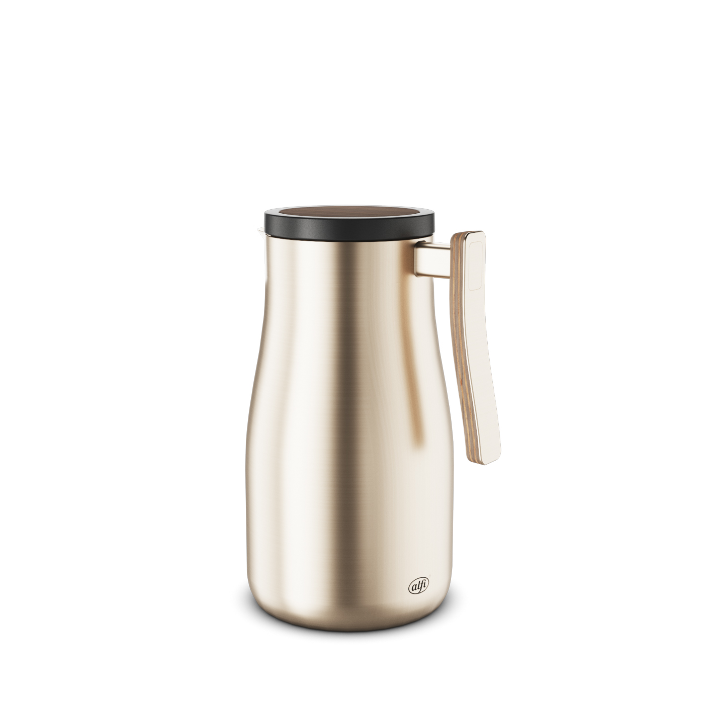 Isolierkanne Studio Allure; Isolierleistung hält 12 h heiß und 24 h kalt; Isoliert durch doppelwandigen Edelstahl; Handhabung durch