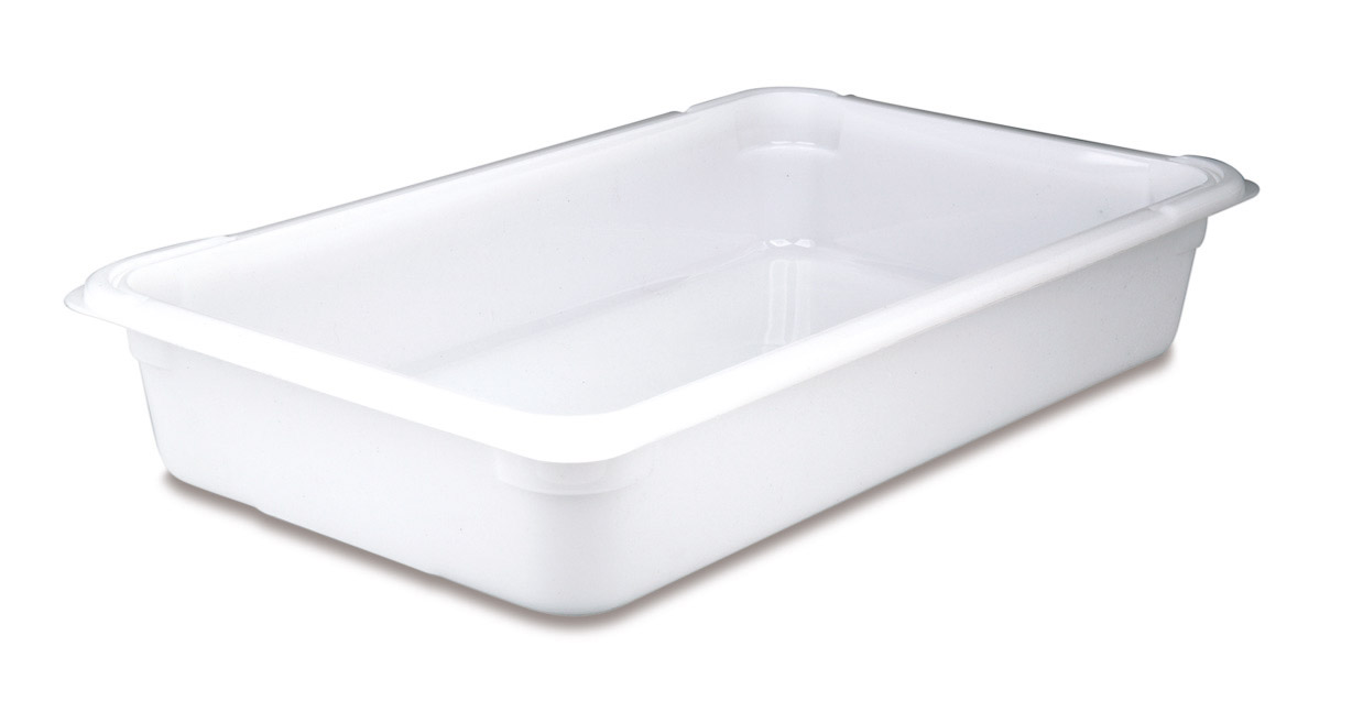 ARAVEN GN 1/1 Vorratsbehälter mit 100mm Höhe und 13 Liter Fassungsvermögen ohne Deckel, weiß