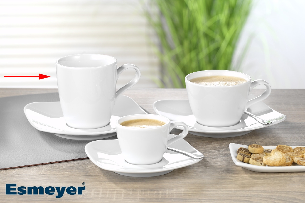 Seltmann Henkelbecher Form: Coup Fine Dining - uni weiss Kapazität: 0,28 l