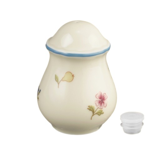 Seltmann Pfefferstreuer, rund mit Relief, Form: Marieluise, weiss0308 Streublume, hohe Kantenschlagfestigkeit, Made in Germany