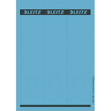 Leitz Ordnerrückenetikett breit/lang 61,5 x 285 mm (B x H) mit Griffloch blau