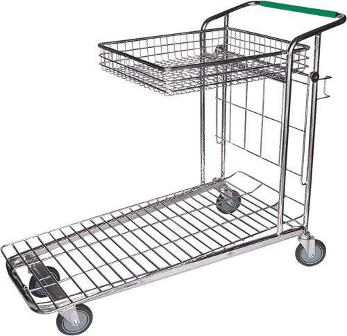 Transportwagen. verzinkter Stahl/mit transparenter Pulverbeschichtung. 4 Rollen Ø 15 cm,