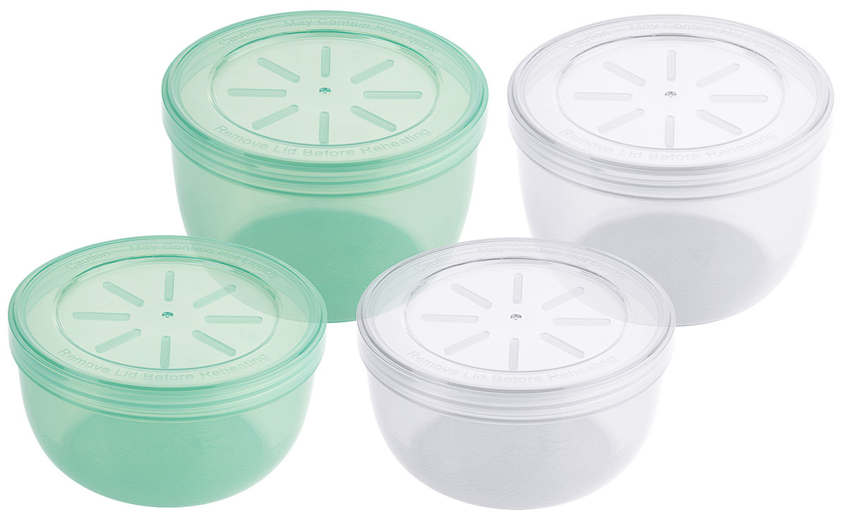 Mehrweg Suppenbehälter mit Deckel aus Polypropylen Die umweltfreundliche Alternative zu Einwegschalen Farbe: Grün, Inhalt: 500 ml, Ø 11 cm, Höhe: 7,5 cm