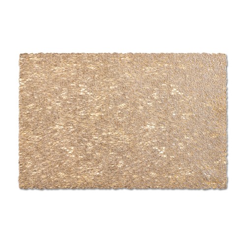 Platzset, PVC, 30x45 cm. Farbe: gold. Das rechteckige Platzset "Weave" verwandelt jeden noch so kleinen Tisch in eine schöne Festtafel.