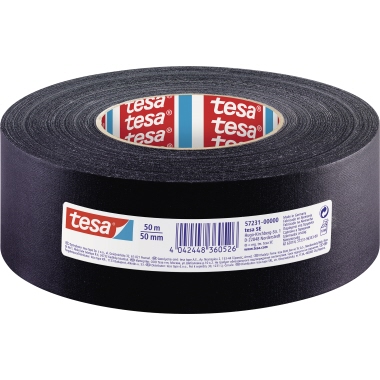 tesa® Gewebeband tesaband® 4651 Premium Innenbereich, Außenbereich 50 mm x 50 m (B x L) schwarz
