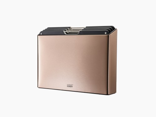 Joseph Joseph Folio Steel 4-teiliges Schneidebrett-Set – Roségold