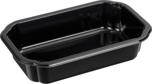 Duni CPET-Take-Away klein 160 x 103 x 35 mm Schwarz ungeteilt, 750 Stk/Krt (1 x 750 Stk)
