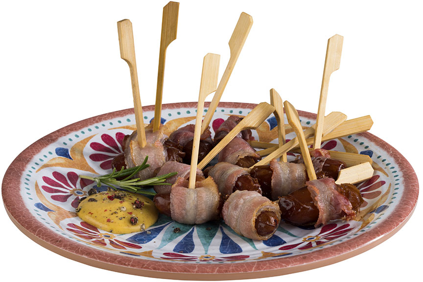 Teller -ARABESQUE- Ø 21,5 cm, H: 2 cm Melamin innen: Dekor außen: Terrakottaoptik spülmaschinengeeignet stapelbar nicht