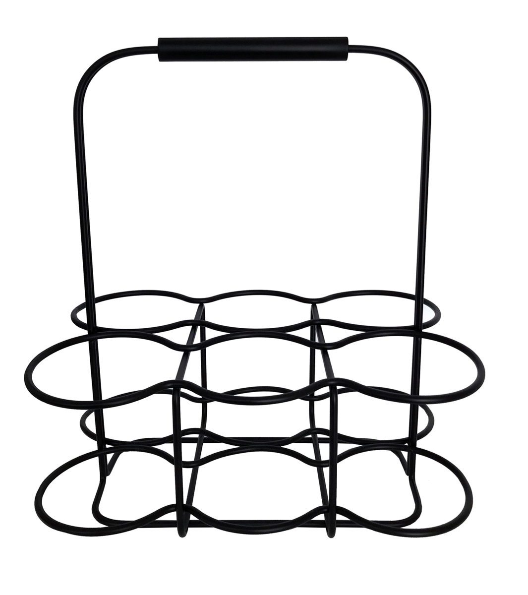 Flaschenkorb -WIRES- Black. Material: Stahl pulverbeschichtet. Von Blomus.