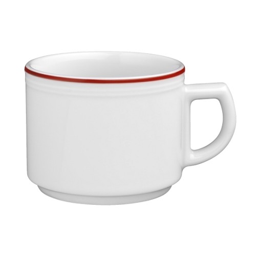 Seltmann Obertasse 1 0,18 l, Form: Vitalis, Dekor: 11484 rote Linie