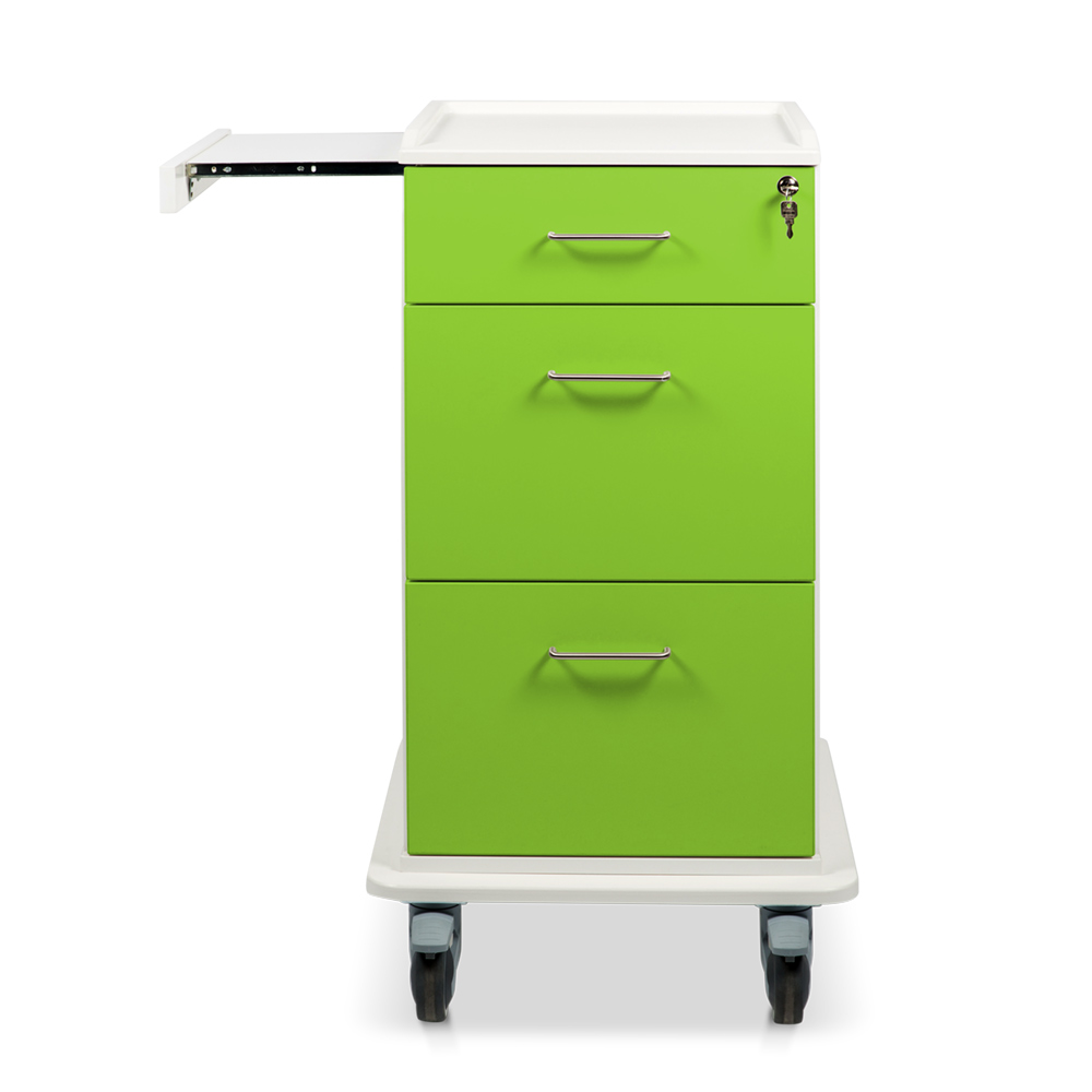 ETHERNASOLID® MULTICART Dokumentenwagen T16 mit Laptopauszug, 2 Doku-Auszügen und Schublade, grün