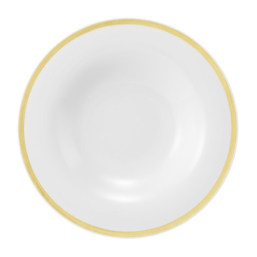 Seltmann Pastateller tief 27 cm, rund, Form: Community, Dekor: 57392 Pinselband ocker, hohe Kantenschlagfestigkeit, Made in Germany