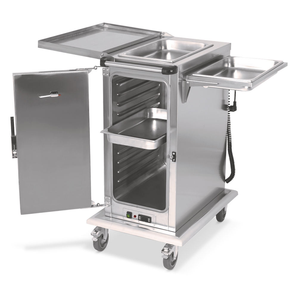 ETHERNASOLID® Bankettwagen Classic Flex B4, mit tiefgezogenen Auflagen, isoliert und beheizt, 10 GN 1/1