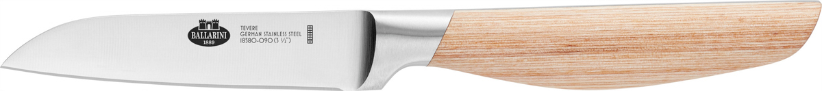 Gemüsemesser, 9 cm, Natur, Serie: Tevere. Marke: BALLARINI