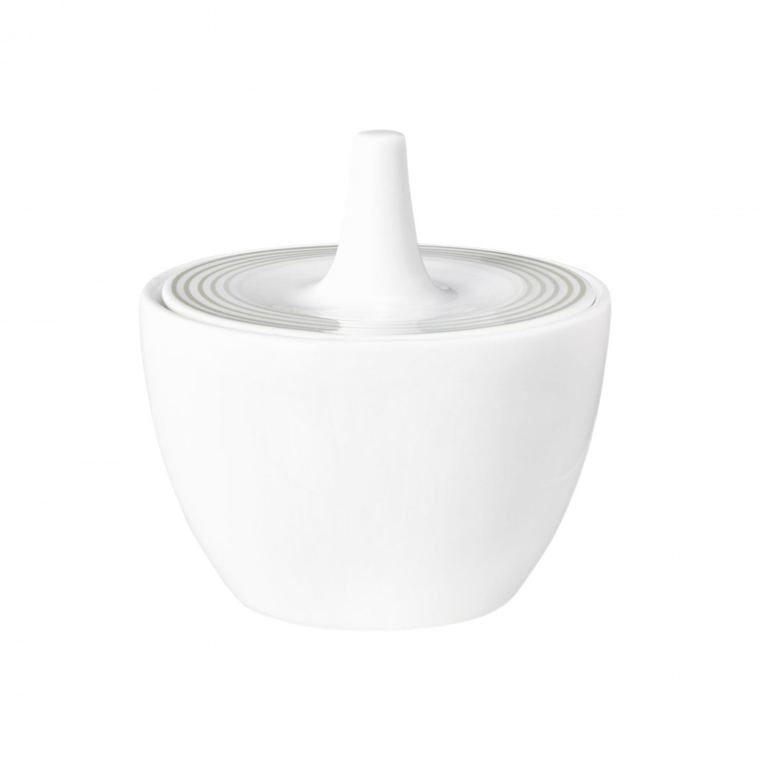 Seltmann Zuckerdose 0,27 l, Form: Blues, Dekor: 57718 Perlgrau