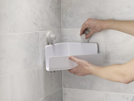 Joseph Joseph EasyStore Eck-Duschablage (2er-Pack) – Weiß