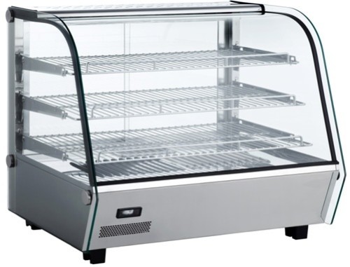 HENDI Warmhaltevitrine mit 3 Auslagen - 230 V - 1500 W - 857x568x(v)686 mm