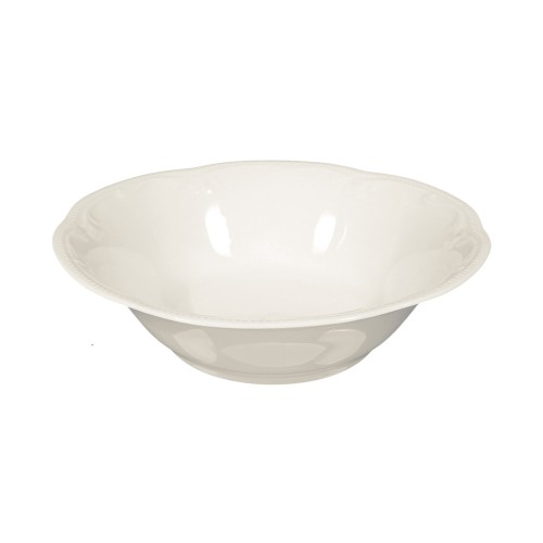 Seltmann Schüssel rund 16 cm, rund mit Relief, Form: Rubin, weiss cream, hohe Kantenschlagfestigkeit, Made in Germany