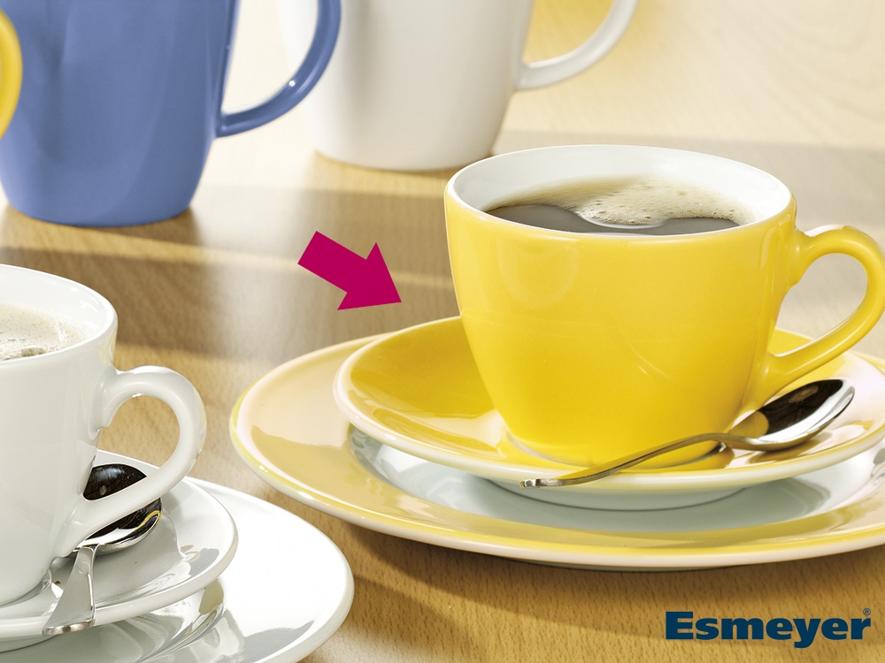 Espressountertasse der Form Coffeeshop in gelb , von Eschenbach