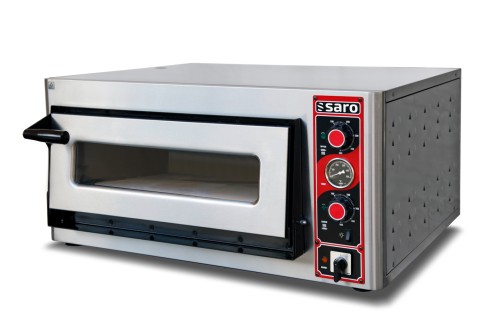 SARO Pizzaofen Modell MASSIMO 2920 - Material: (Gehäuse) Edelstahl, (Innenraum) verzinkter Stahl - Für 2 x 6 Pizzen von max. Ø 30 cm -
