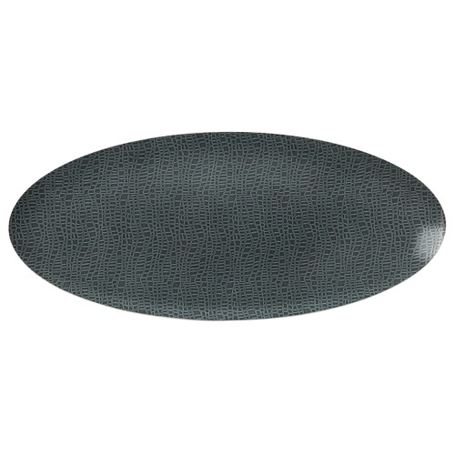 Seltmann Coupplatte 43x19 cm M5379, oval, Form: Coup Fine Dining, Dekor: 57273 anthrazit, hohe Kantenschlagfestigkeit, Made in Germany