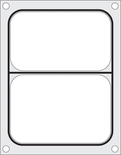 Matrize für HENDI 976722 Versiegelungsmaschine, HENDI, ein zweiteiliger Behälter (227x178 mm)