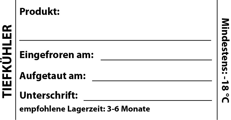 LabelLord Etiketten Tiefkühler R100, Aqualabel, Rolle mit 250 Etiketten, abnehmbar