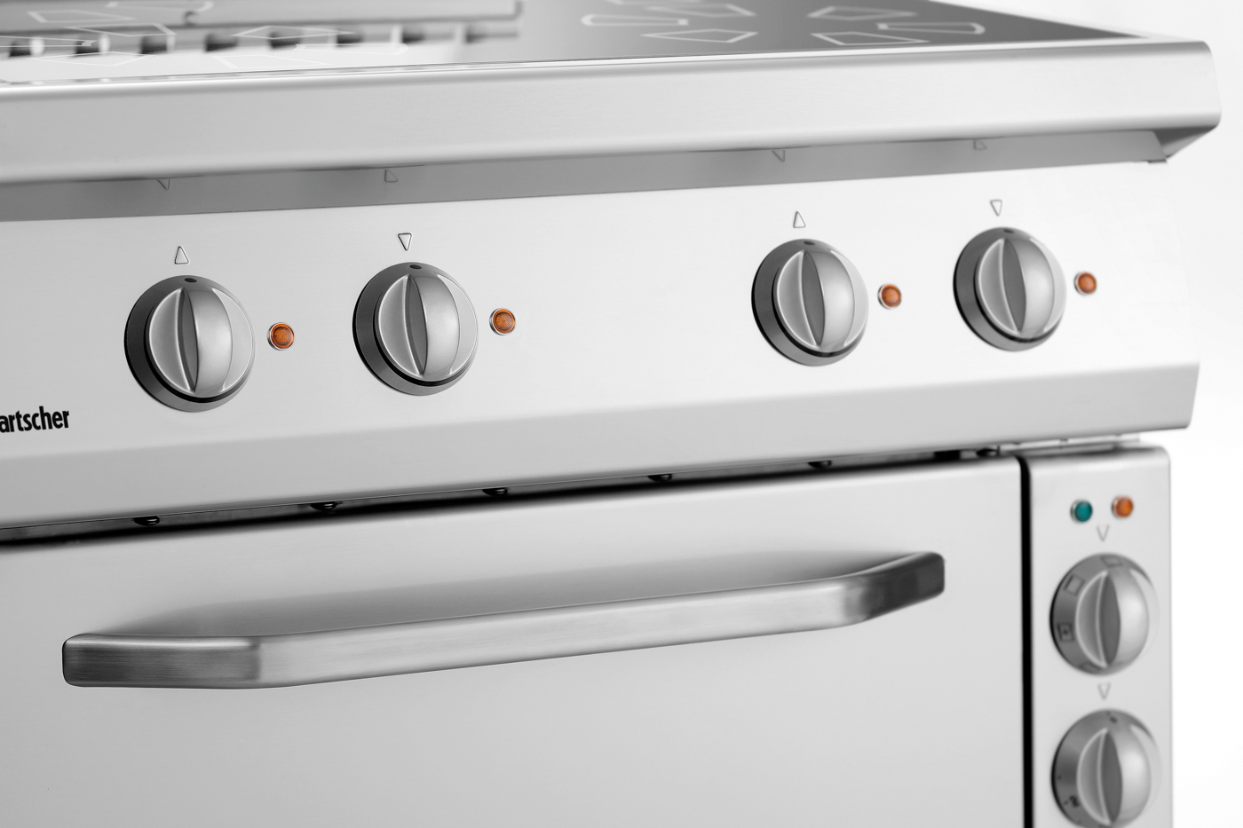 Bartscher Elektroherd 700, 4 Felder, EBO |Multifunktions-Backofen: Ja | Maße: 80 x 70 x 85,0cm. Gewicht: 83,2 kg