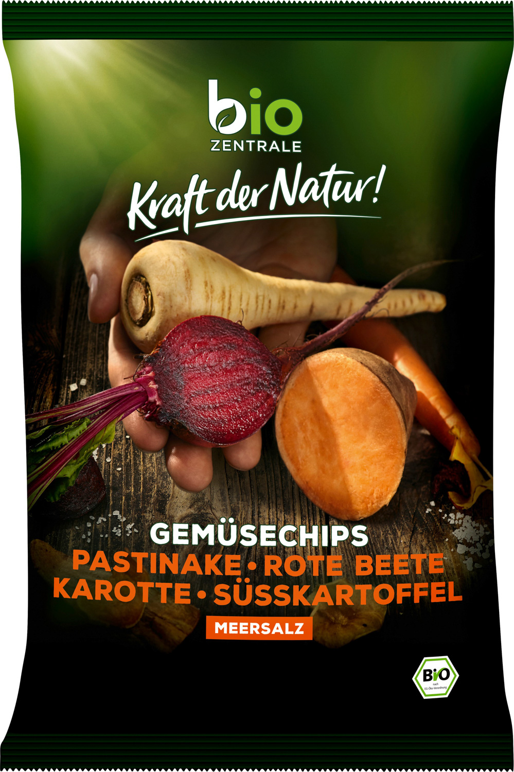 BioZentrale Bio Gemüsechips Meersalz 90G