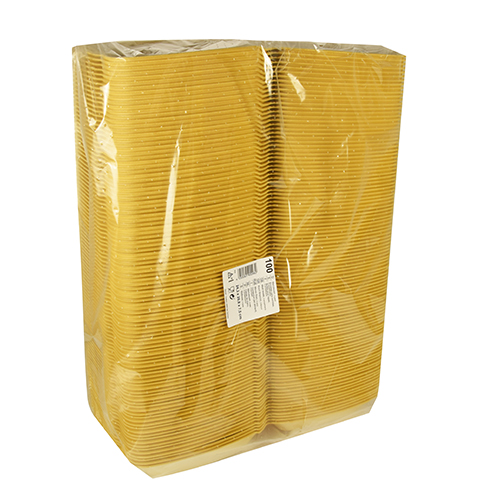 100 Menüboxen mit Klappdeckel, XPS 2-geteilt 7,5 cm x 24,3 cm x 20,8 cm gold von Starpak
